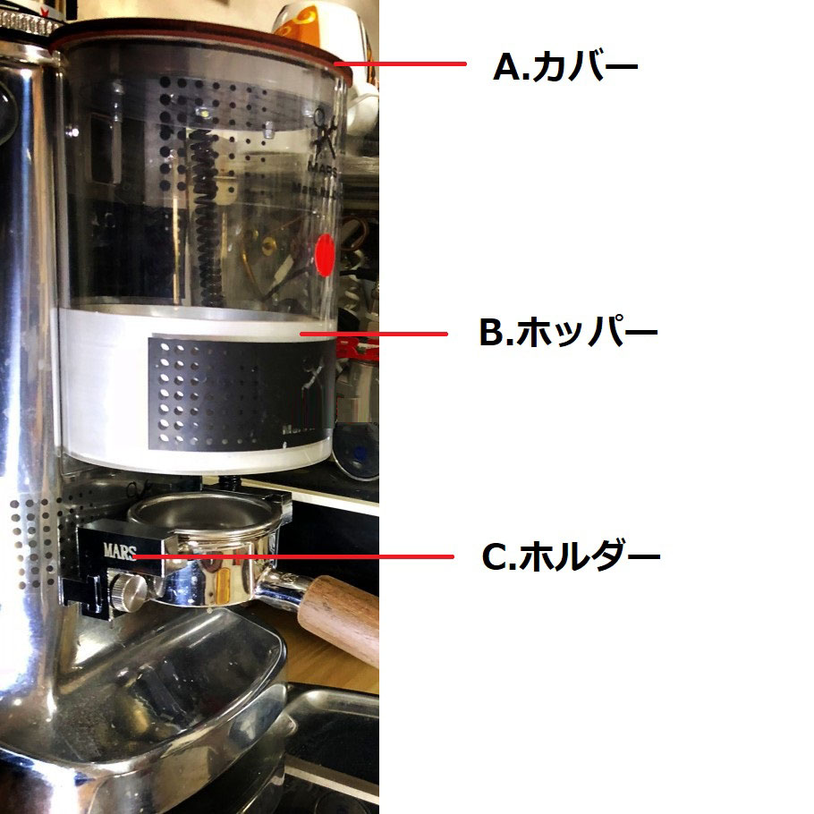 mazzer sj・mini対応ホッパーセット　MARS　バラ売り可