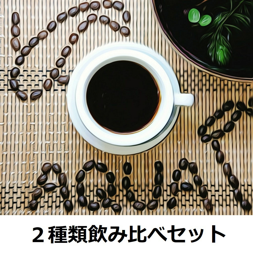 【送料無料】２種類飲み比べセット　生豆時185g×２種類